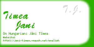 timea jani business card
