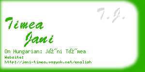 timea jani business card